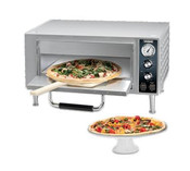 Commercial pizza oven and pizzas